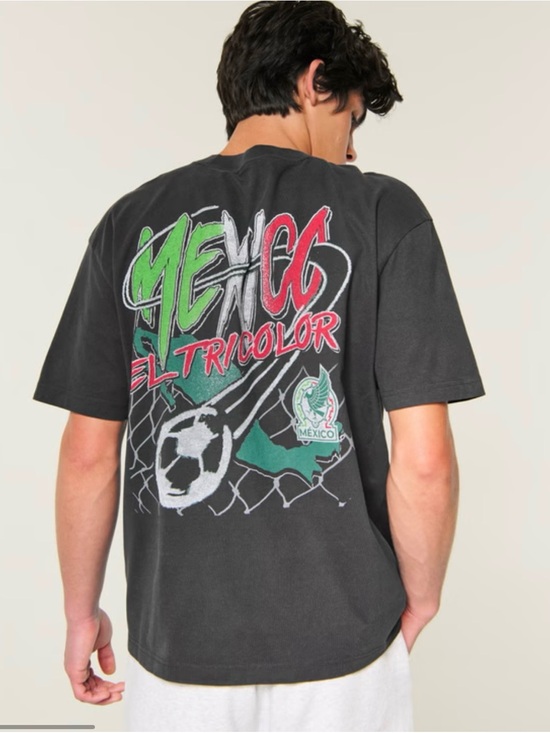 Hollister Other - Hollister Mexico Tricolor Graphic Tee - Black with Green & Red